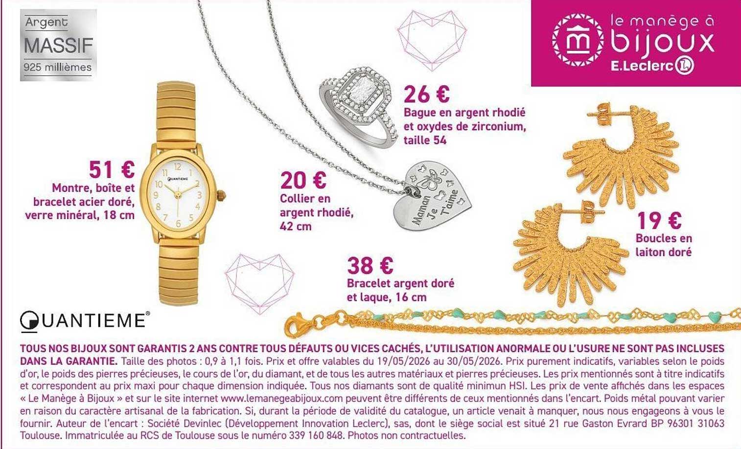 Montre, boite et bracelet acier doré, verre minéral, 18 cm