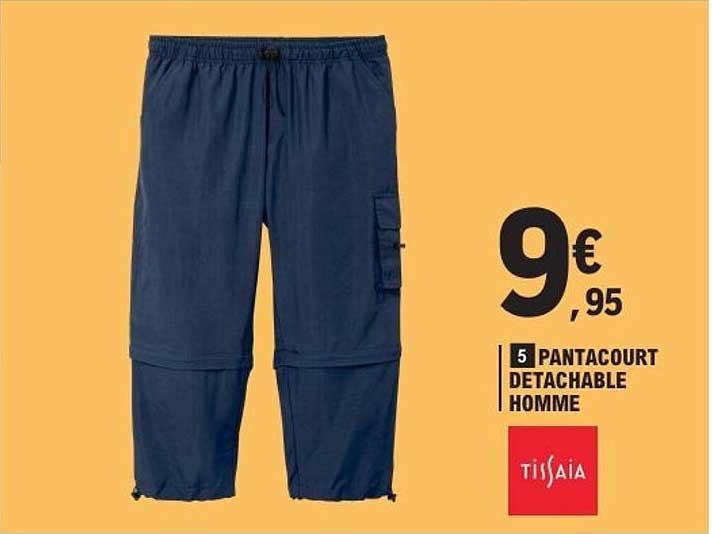 Promo Pantacourt Detachable Homme chez E.Leclerc - 123Catalogue.fr
