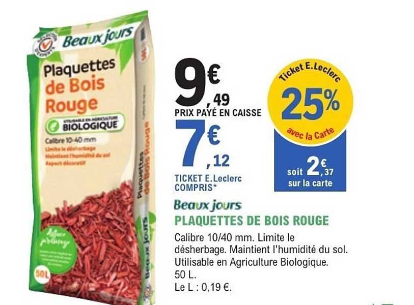 Plaquettes de Bois Rouge