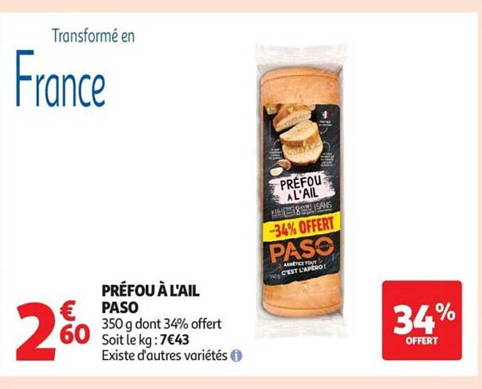 Promo Préfou Ail Paso chez Intermarché - 123Catalogue.fr