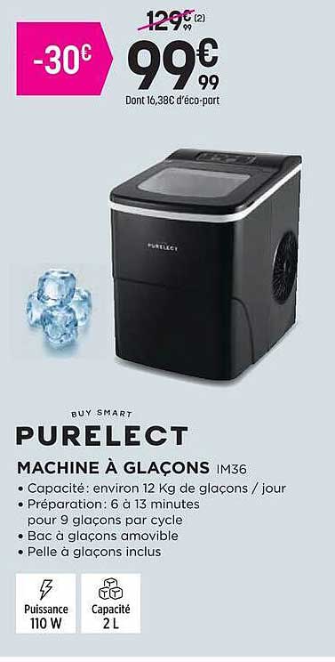 PURELECT MACHINE À GLAÇONS IM36