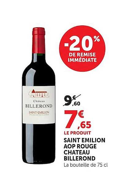 SAINT EMILION AOP ROUGE CHATEAU BILLEROND