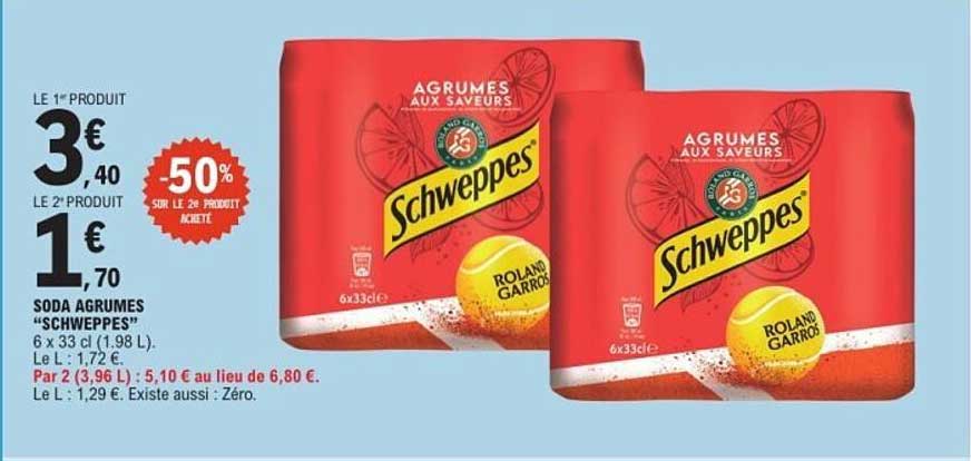 SODA AGRUMES "SCHWEPPES"