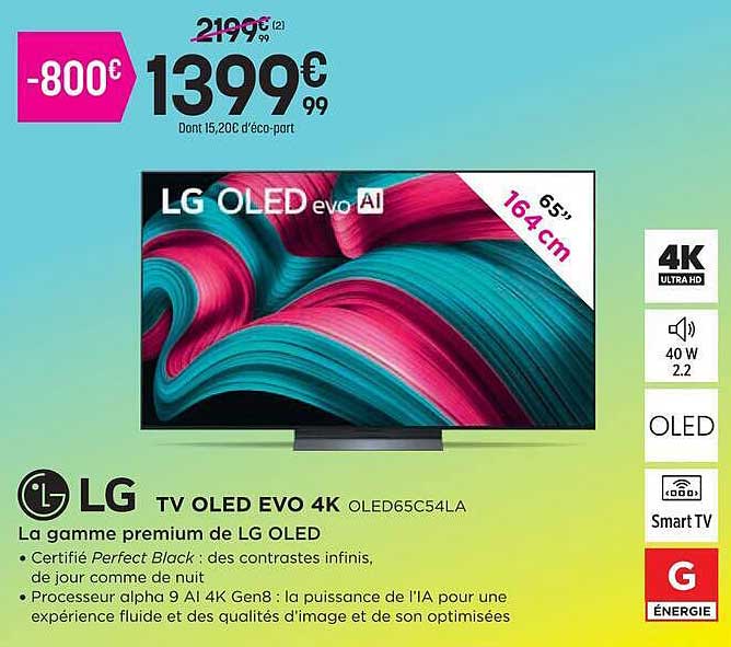 TV OLED EVO 4K OLED65C54LA