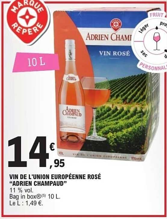 VIN DE L'UNION EUROPÉENNE ROSÉ “ADRIEN CHAMPAUD”