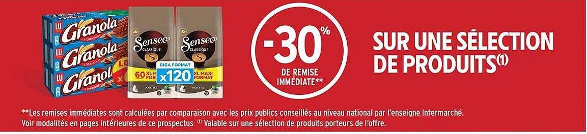 -30% DE REMISE IMMEDIATE SUR UNE SÉLECTION DE PRODUITS