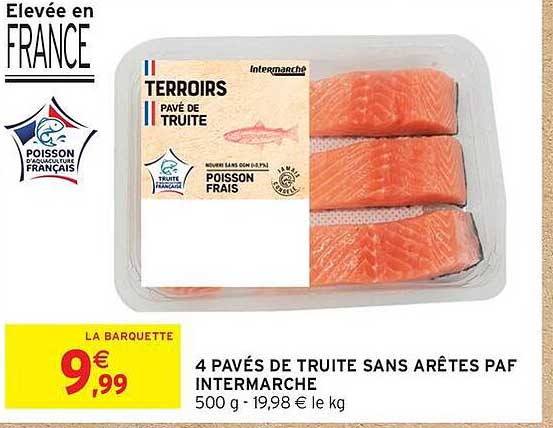 4 PAVÉS DE TRUITE SANS ARÊTES PAF INTERMARCHE