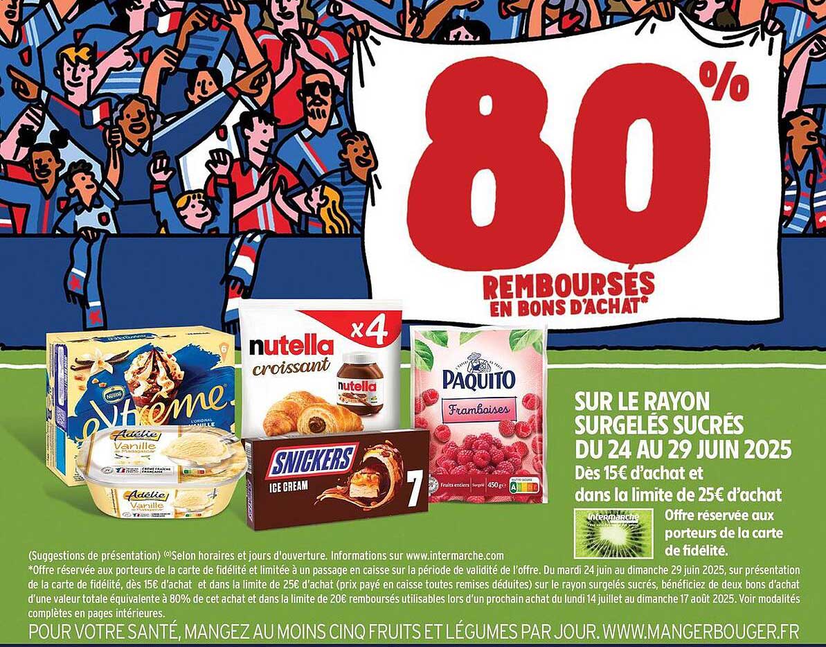 80% REMBOURSÉS EN BONS D'ACHAT