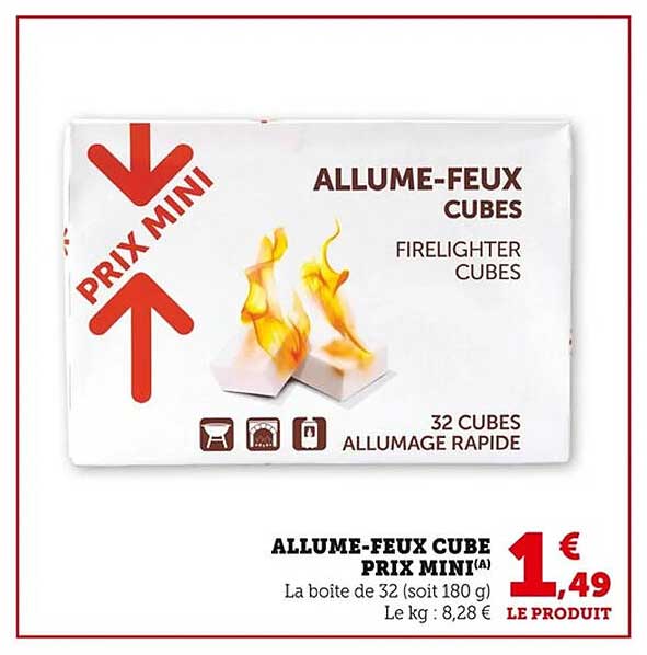 ALLUME-FEUX CUBE PRIX MINI