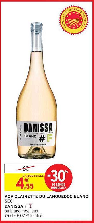 AOP CLAIRETTE DU LANGUEDOC BLANC SEC