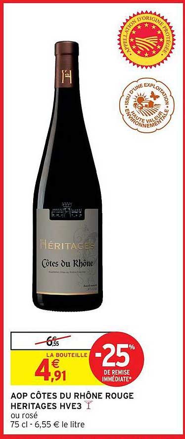 AOP CÔTES DU RHÔNE ROUGE HERITAGES HVE3