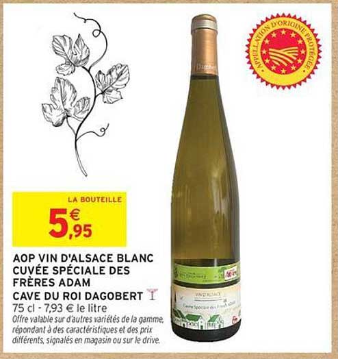 AOP VIN D'ALSACE BLANC CUVEÉ SPÉCIALE DES FRÈRES ADAM