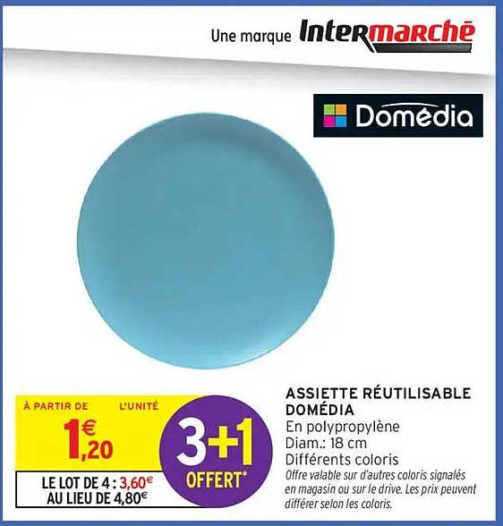 ASSIETTE RÉUTILISABLE DOMÉDIA