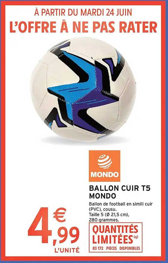 BALLON CUIR T5 MONDO