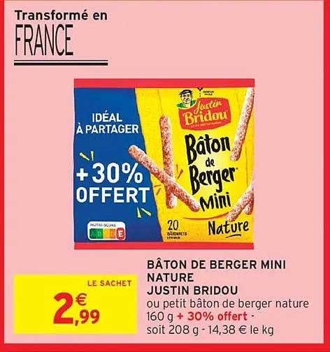 BÂTON DE BERGER MINI NATURE JUSTIN BRIDOU