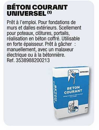 BÉTON COURANT UNIVERSEL
