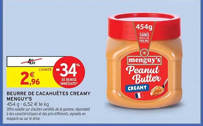 BEURRE DE CACAHUÈTES CREAMY MENGUY'S