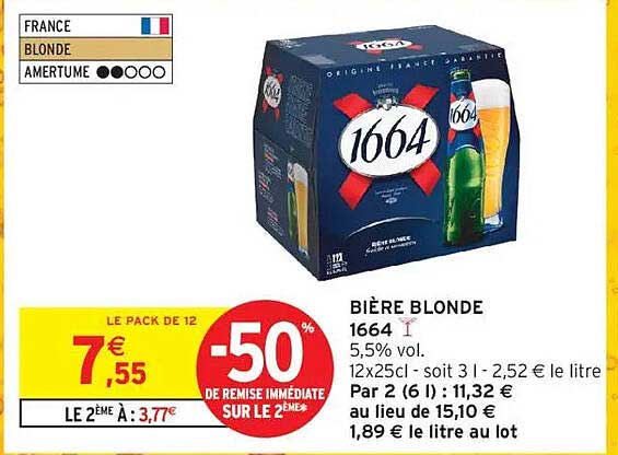 Bière Blonde 1664