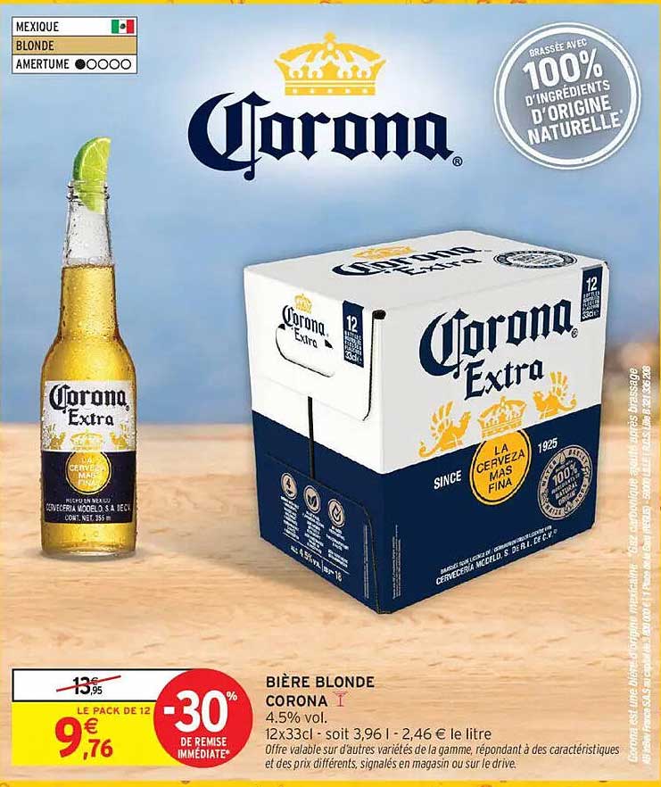Bière blonde Corona