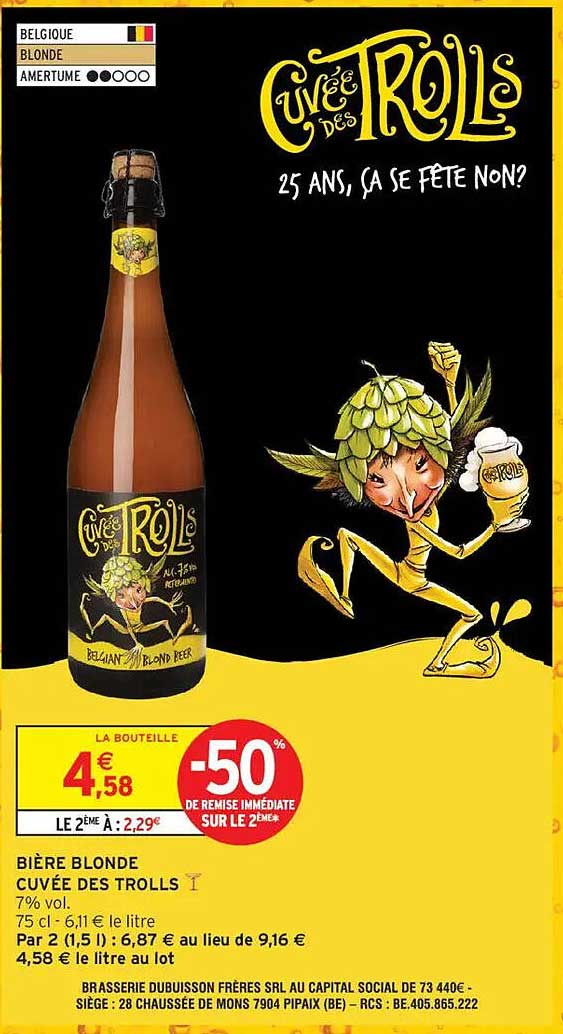 BIÈRE BLONDE CUVÉE DES TROLLS