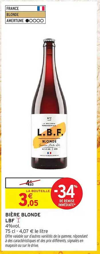 BIÈRE BLONDE LBF