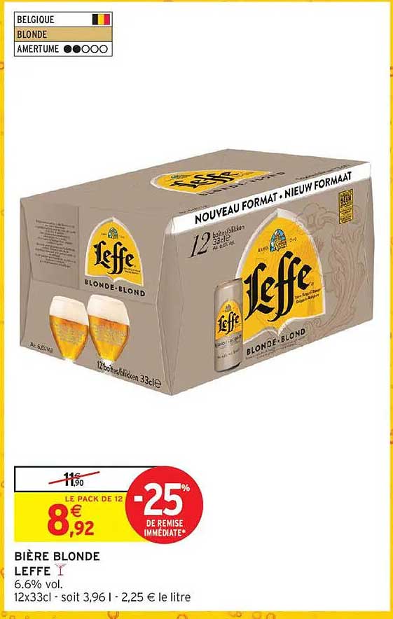 BIÈRE BLONDE LEFFE