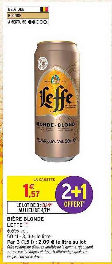 BIÈRE BLONDE LEFFE