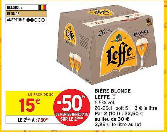 BIÈRE BLONDE LEFFE