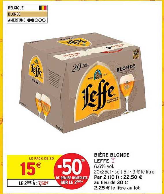 BIÈRE BLONDE LEFFE