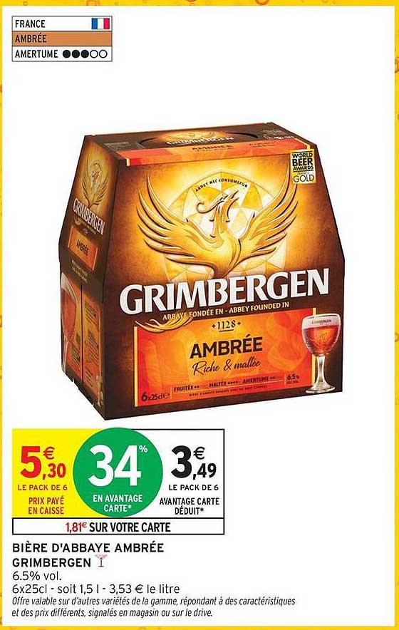 Bière d'Abbaye Ambrée Grimbergen