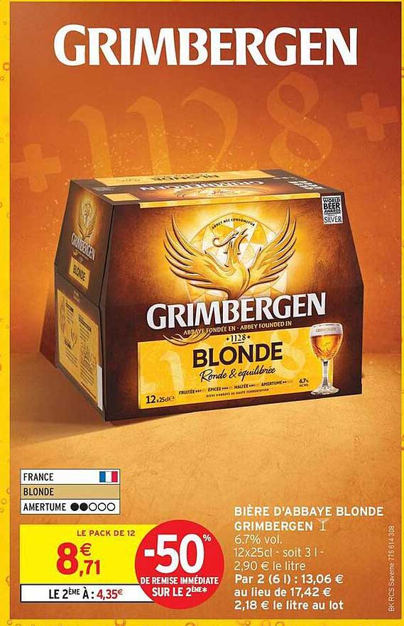 BIÈRE D'ABBAYE BLONDE GRIMBERGEN