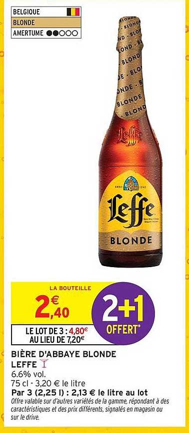 Bière d'Abbaye Blonde Leffe
