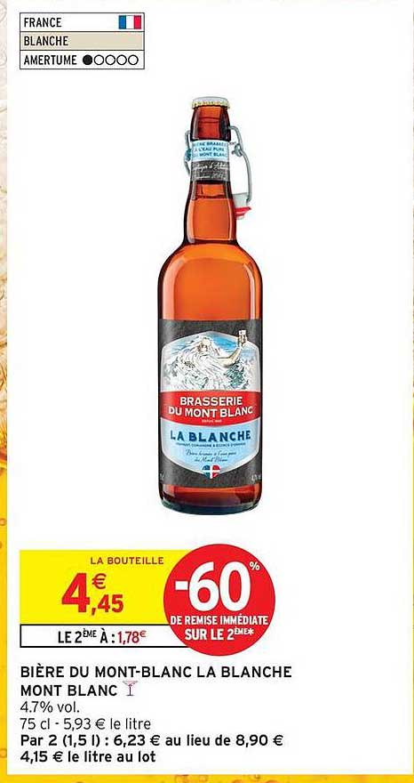 BIÈRE DU MONT-BLANC LA BLANCHE MONT BLANC
