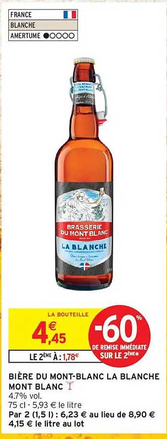 BIÈRE DU MONT-BLANC LA BLANCHE MONT BLANC