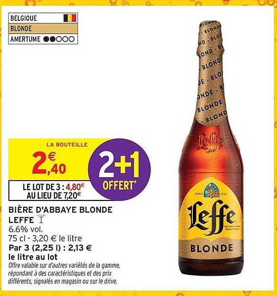BIERRE D'ABBAYE BLONDE LEFFE