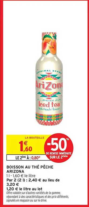 BOISSON AU THÉ PÊCHE ARIZONA