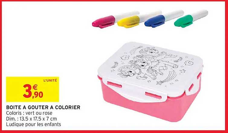 BOITE A GOUTER A COLORIER