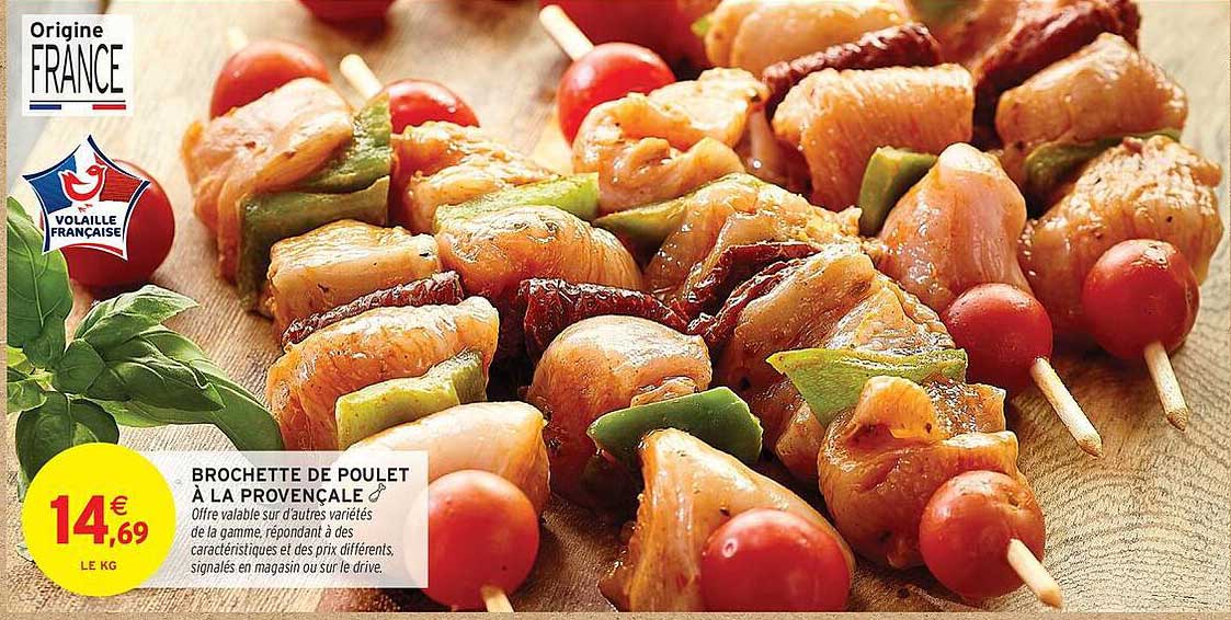 BROCHETTE DE POULET À LA PROVENÇALE