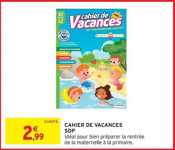 CAHIER DE VACANCES