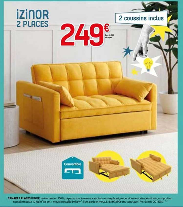 Canapé 2 places IZINOR