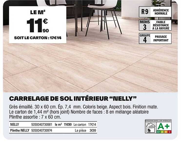 CARRELAGE DE SOL INTÉRIEUR “NELLY”