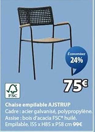Chaise empilable AJSTRUP
