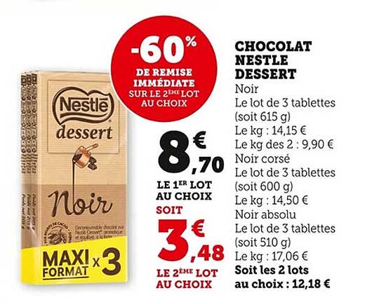 CHOCOLAT NESTLE DESSERT