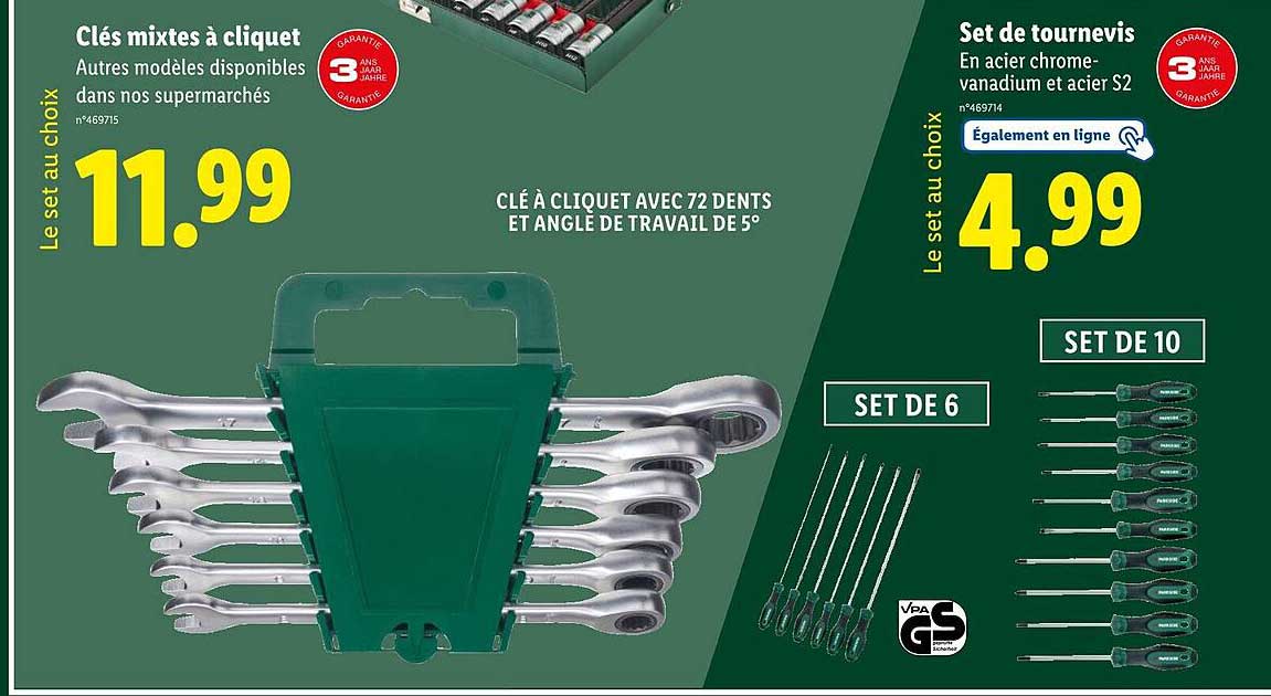 Clés mixtes à cliquet