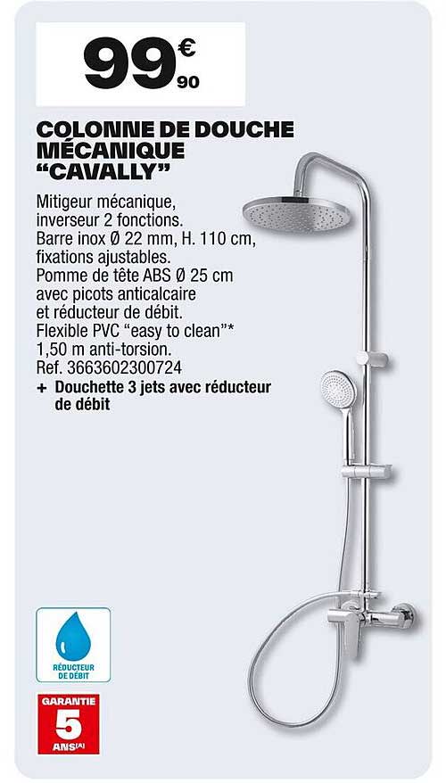 COLONNE DE DOUCHE MÉCANIQUE “CAVALLY”