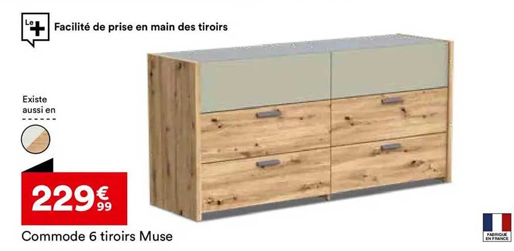 Commode 6 tiroirs Muse