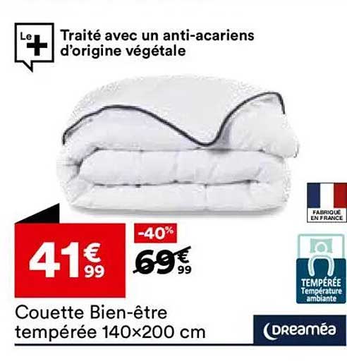 Couette Bien-être tempérée 140x200 cm