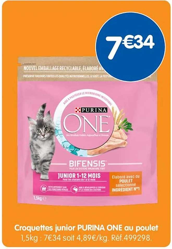 Croquettes junior PURINA ONE au poulet