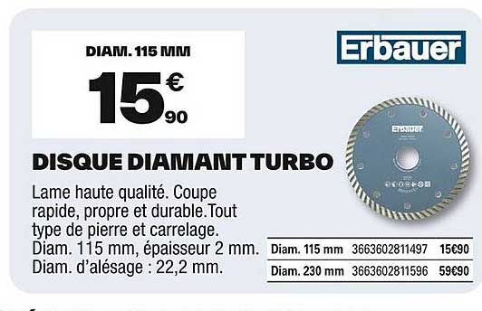 DISQUE DIAMANT TURBO