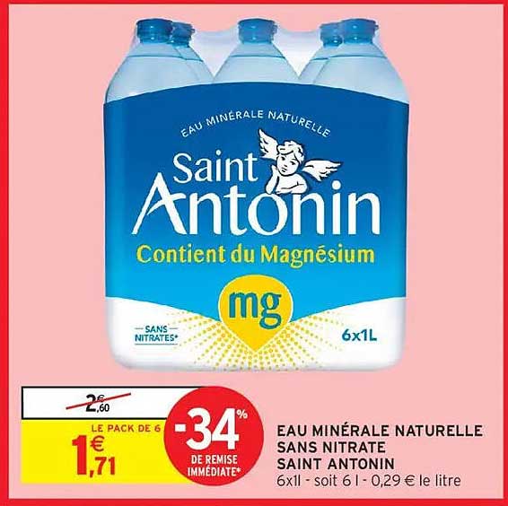 EAU MINÉRALE NATURELLE SANS NITRATE SAINT ANTONIN